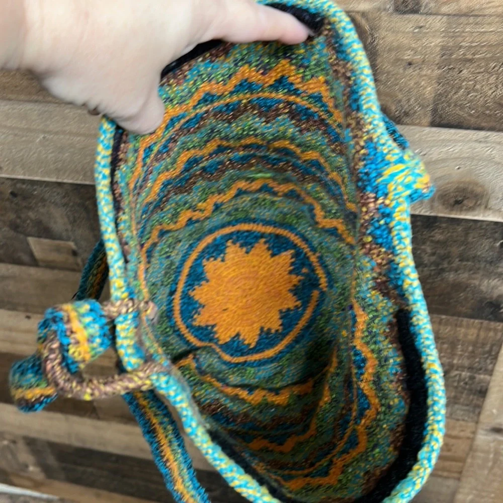 Hand Crocheted Boho Colorful Medium‎ Adjustable Nebaj Purse